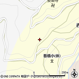 徳島県三好市西祖谷山村下吾橋141周辺の地図