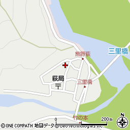 和歌山県田辺市本宮町伏拝997周辺の地図