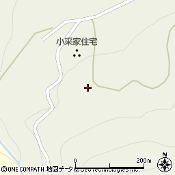 徳島県三好市東祖谷菅生8周辺の地図