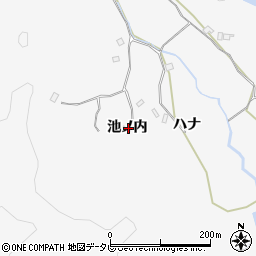 徳島県阿南市桑野町池ノ内周辺の地図