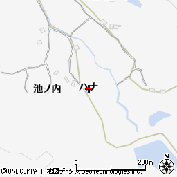 徳島県阿南市桑野町ハナ周辺の地図
