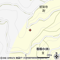 徳島県三好市西祖谷山村下吾橋121周辺の地図