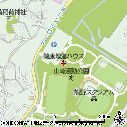 熊野市役所　山崎運動公園周辺の地図