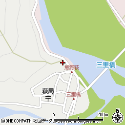 和歌山県田辺市本宮町伏拝1023周辺の地図