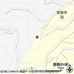 徳島県三好市西祖谷山村下吾橋194周辺の地図