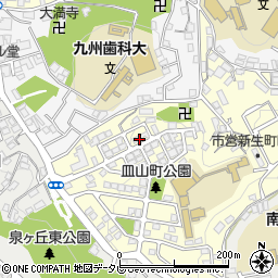 福岡県北九州市小倉北区皿山町周辺の地図
