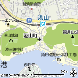 愛媛県松山市港山町周辺の地図