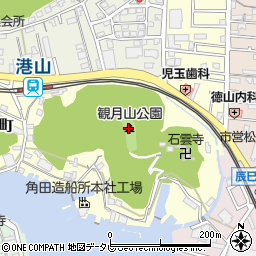 観月山公園周辺の地図