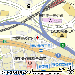 東田の愛香苑周辺の地図