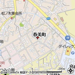 愛媛県松山市春美町周辺の地図