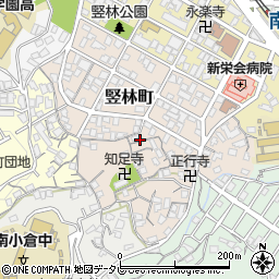 〒803-0855 福岡県北九州市小倉北区竪林町の地図