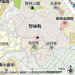 福岡県北九州市小倉北区竪林町周辺の地図