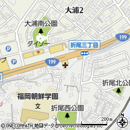ＨｏｎｄａＣａｒｓ博多折尾店周辺の地図