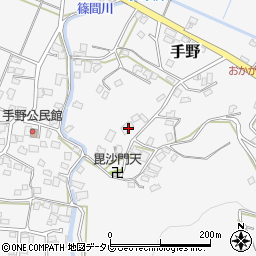 福岡県岡垣町（遠賀郡）手野周辺の地図