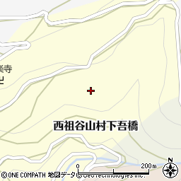 徳島県三好市西祖谷山村下吾橋40周辺の地図