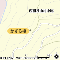 徳島県三好市西祖谷山村中尾188周辺の地図