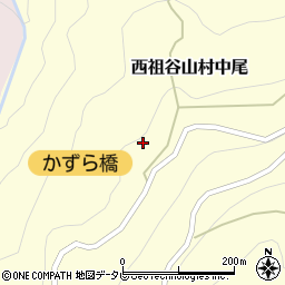 徳島県三好市西祖谷山村中尾121周辺の地図