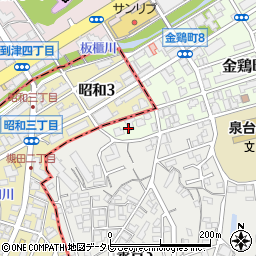 福岡県北九州市小倉北区金鶏町13周辺の地図