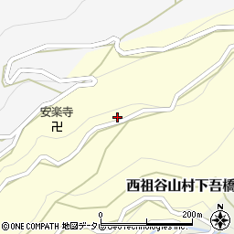 徳島県三好市西祖谷山村下吾橋19周辺の地図