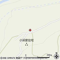 徳島県三好市東祖谷菅生42周辺の地図