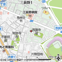 福岡県北九州市小倉北区三萩野2丁目周辺の地図