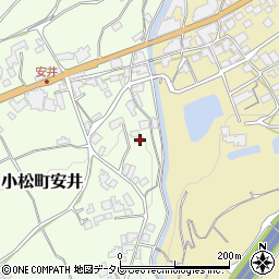 愛媛県西条市小松町安井180周辺の地図