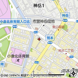 ヤクルト　熊本町センター周辺の地図