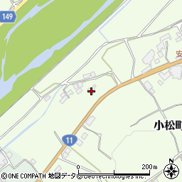 愛媛県西条市小松町安井442周辺の地図
