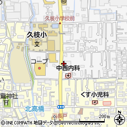 松山西警察署久枝交番周辺の地図
