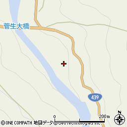 徳島県三好市東祖谷菅生603-1周辺の地図