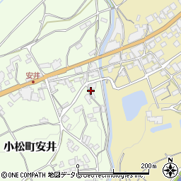 愛媛県西条市小松町安井186周辺の地図