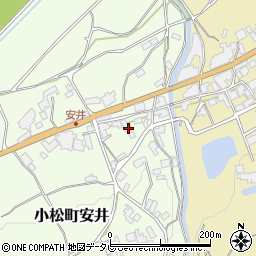 愛媛県西条市小松町安井195周辺の地図