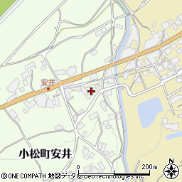 愛媛県西条市小松町安井甲-194周辺の地図