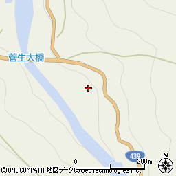 徳島県三好市東祖谷菅生219周辺の地図