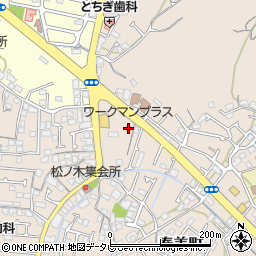 ワークマンプラス松山松ノ木店周辺の地図