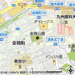 福岡県北九州市小倉北区金鶏町周辺の地図