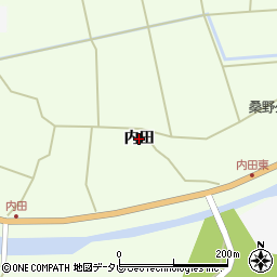徳島県阿南市山口町内田周辺の地図