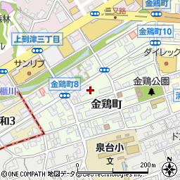 福岡県北九州市小倉北区金鶏町8周辺の地図