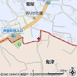 福岡県遠賀郡芦屋町粟屋1136-5周辺の地図