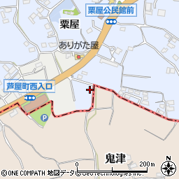 福岡県遠賀郡芦屋町粟屋1136-4周辺の地図