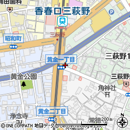 ローソン小倉三萩野店周辺の地図