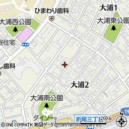 福岡県北九州市八幡西区大浦周辺の地図