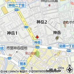 セブンイレブン小倉神岳２丁目店周辺の地図