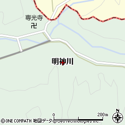 和歌山県御坊市明神川周辺の地図
