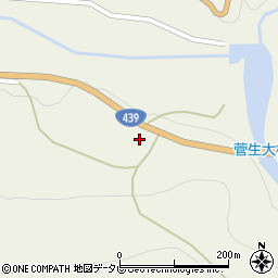 徳島県三好市東祖谷菅生184周辺の地図