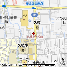 愛媛県松山市安城寺町585周辺の地図