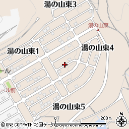 愛媛県松山市湯の山東周辺の地図