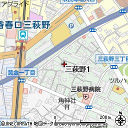 プランドール三萩野周辺の地図