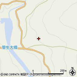 徳島県三好市東祖谷菅生211周辺の地図