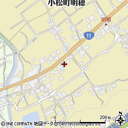愛媛県西条市小松町明穂518周辺の地図